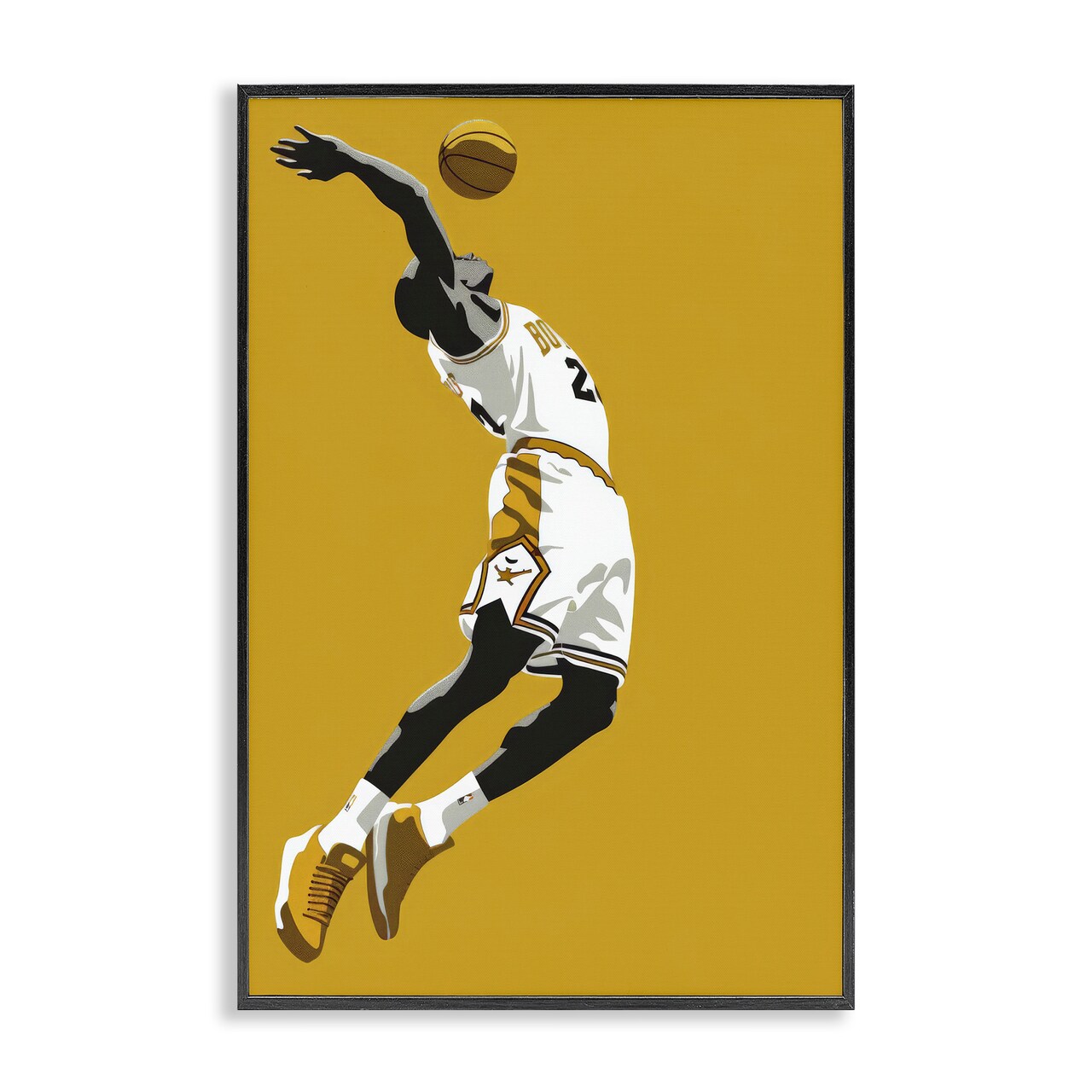 Stupell Industries Iconic Basketball Dunk Framed Giclee, design by Ray Powers